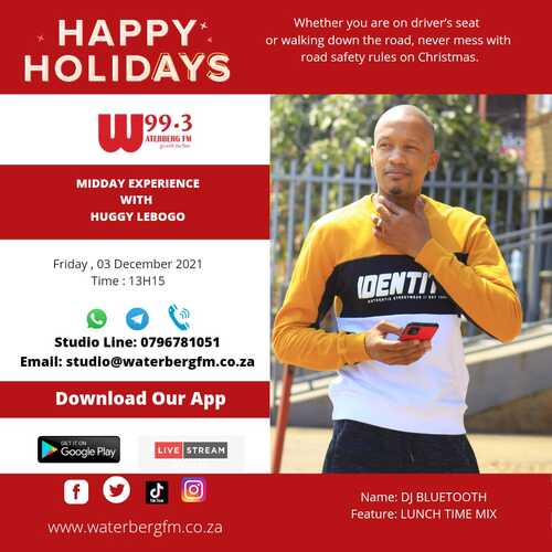 DJ Bluetooth - Waterberg FM Lunch Time Mix (03 December 2021)